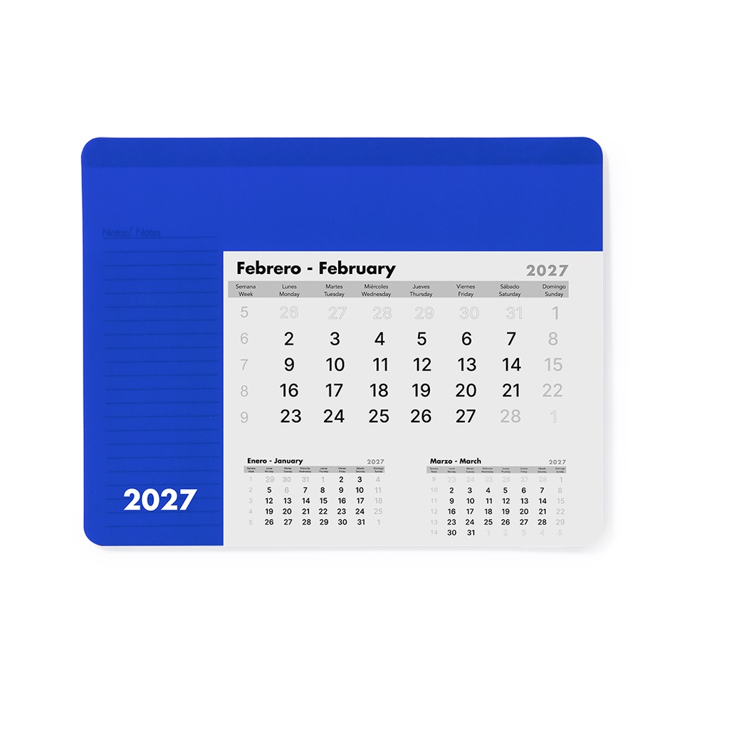 [3892AZULS/T] Alfombrilla Calendario Rendux (AZUL - AZUL)